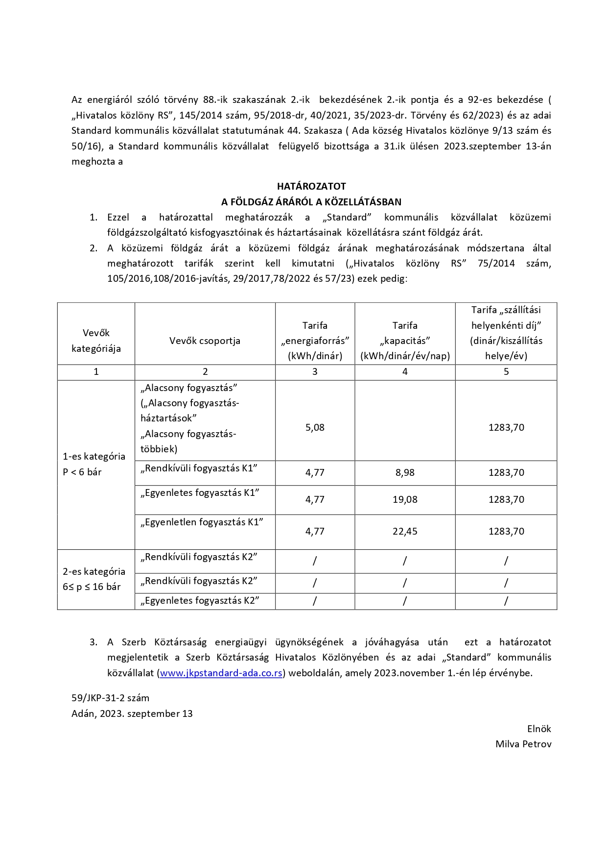 Gáz árak page 0001
